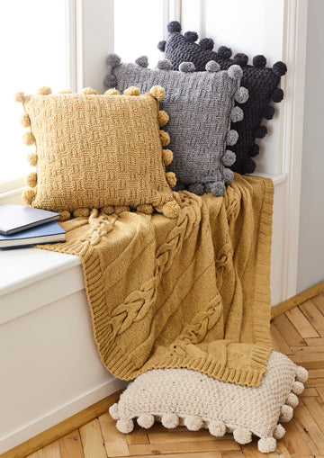 King Cole Forest Aran Pattern 5661 - Throw and Cushion Covers