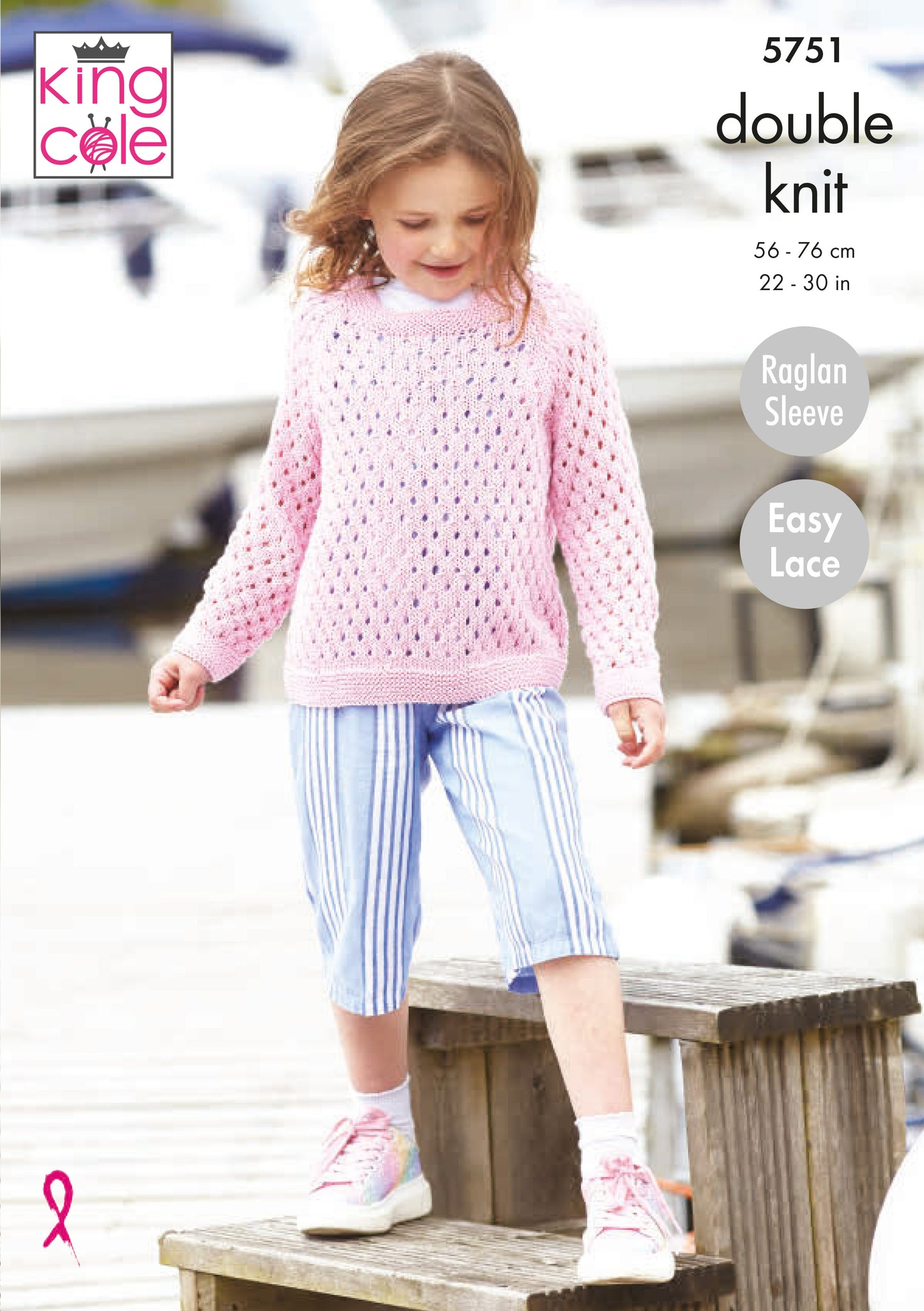 King Cole Cottonsmooth DK Pattern - 5751 Girls' Sweater and Cardigan