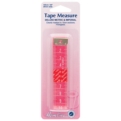 Hemline Double-sided Pink Tape Measure 150cm