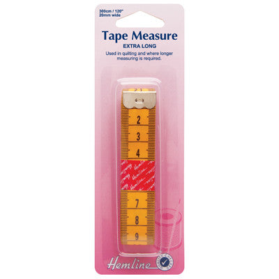 Hemline Extra Long Double-sided Orange Tape Measure 300cm