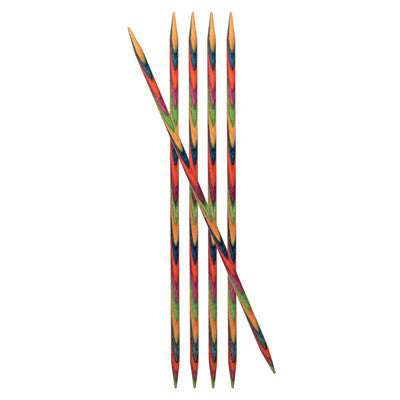 KnitPro Multicoloured Symfonie 20cm Double Pointed Needles, Set of 5, for Knitting