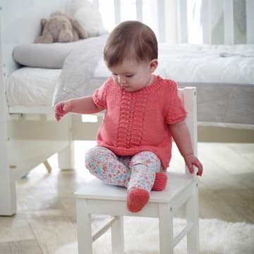 West Yorkshire Spinners 4 Ply Baby Sweater Knitting Pattern in Bo Peep