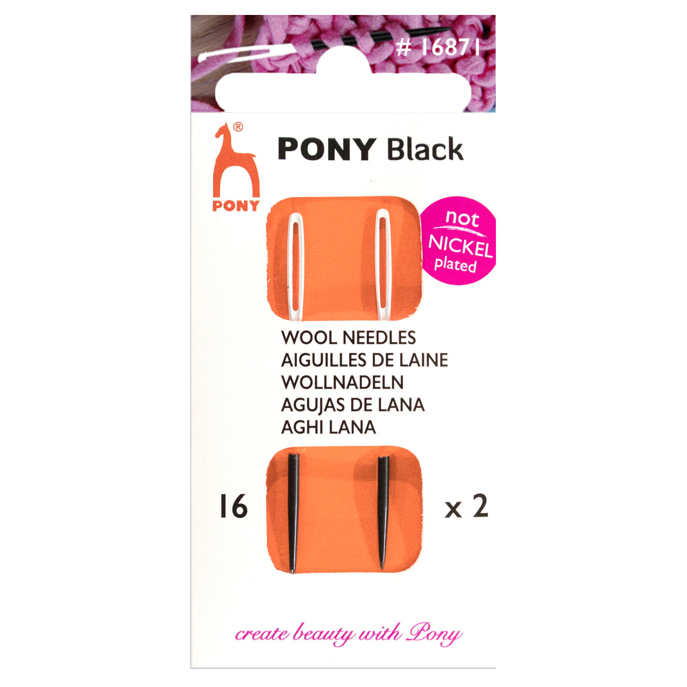 Pony Black Wool Needles