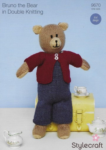 Stylecraft Pattern 9670 - Bruno the Bear Knit design