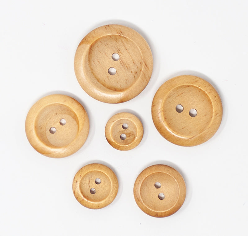 Loose Wooden Buttons 19mm