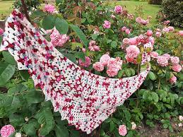 Rambling Rose Crochet Shawl in Manos Del Uruguay Alegria 4ply