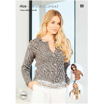 Rico Silky Touch DK - Cardigan & Lacy Shawl Pattern